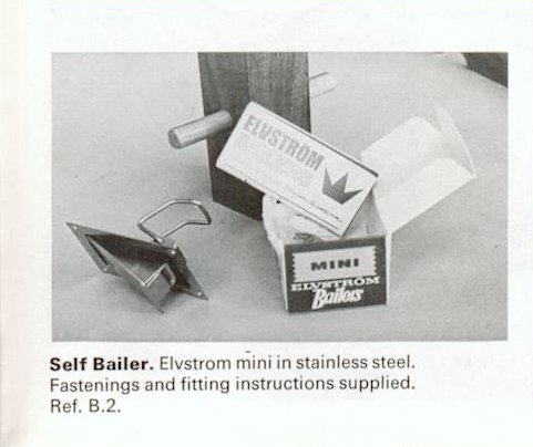 An Elvstrom Mini Self Bailer with box