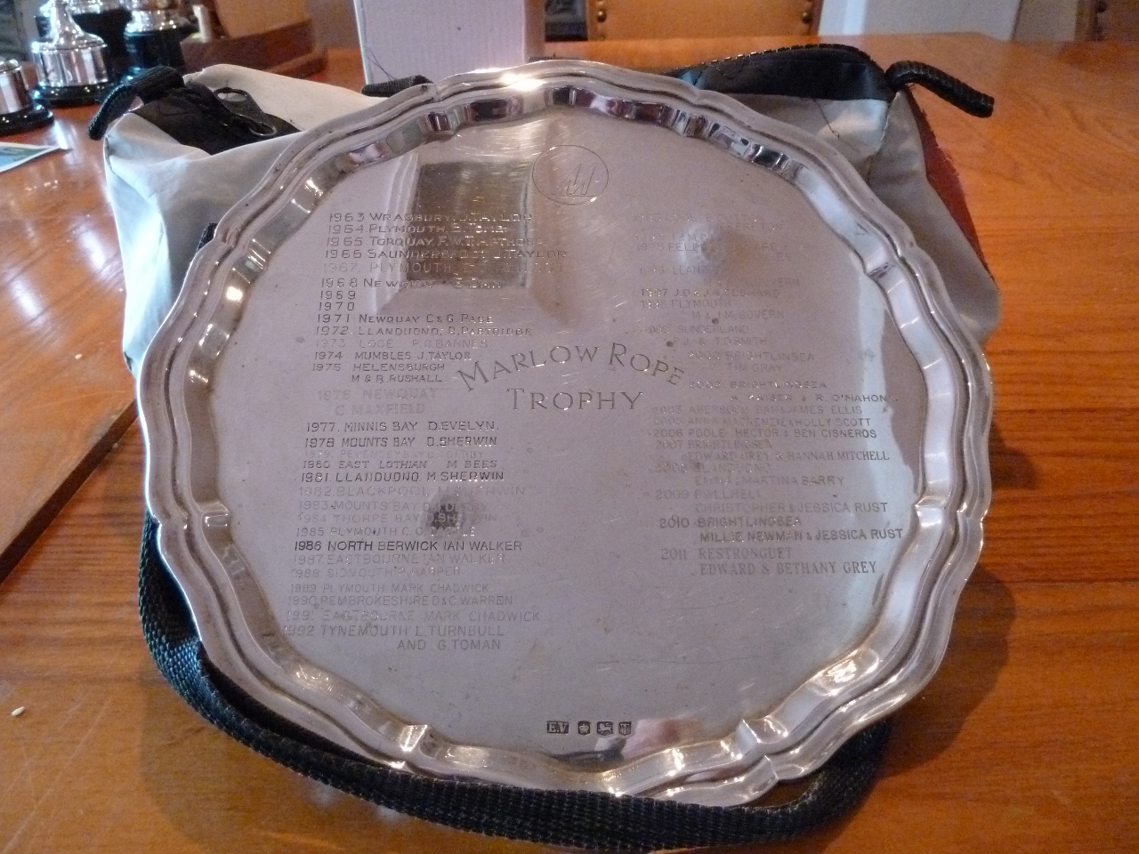 A silver plate